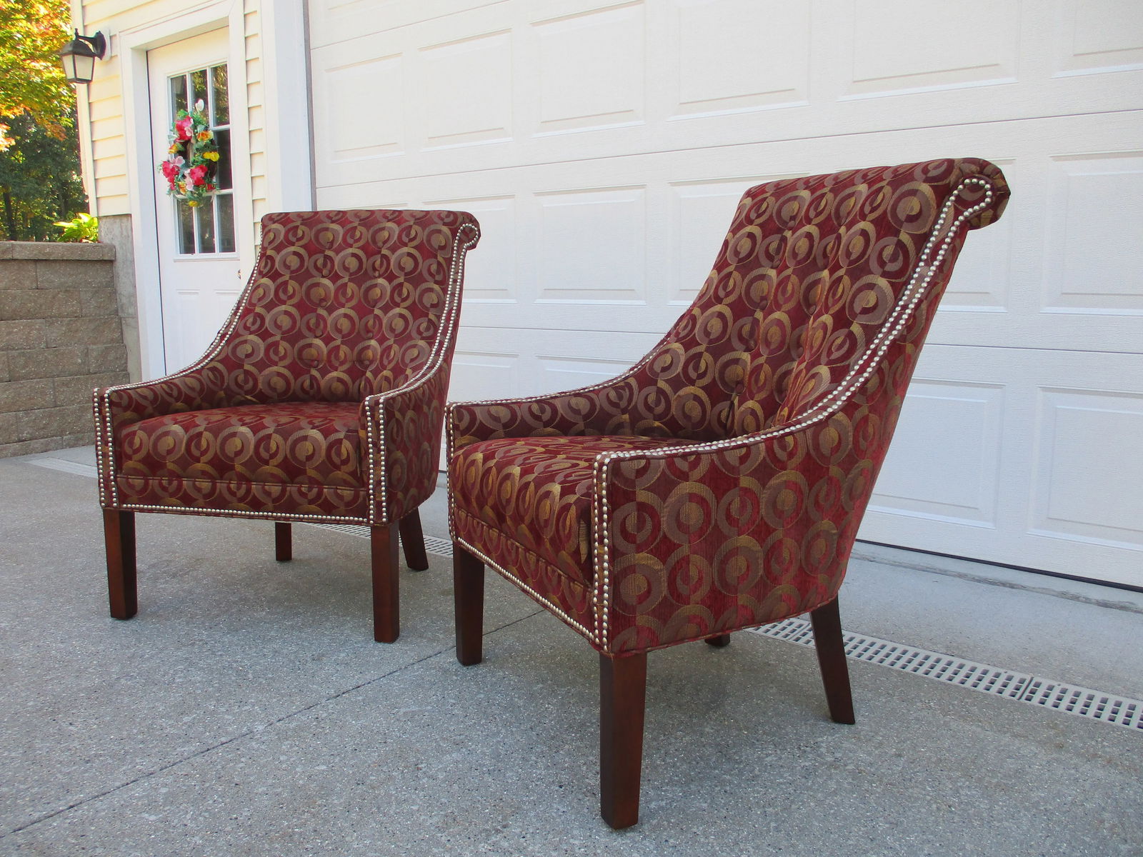 Maroon Hekman Howard Miller Tufted Side Chairs - 6