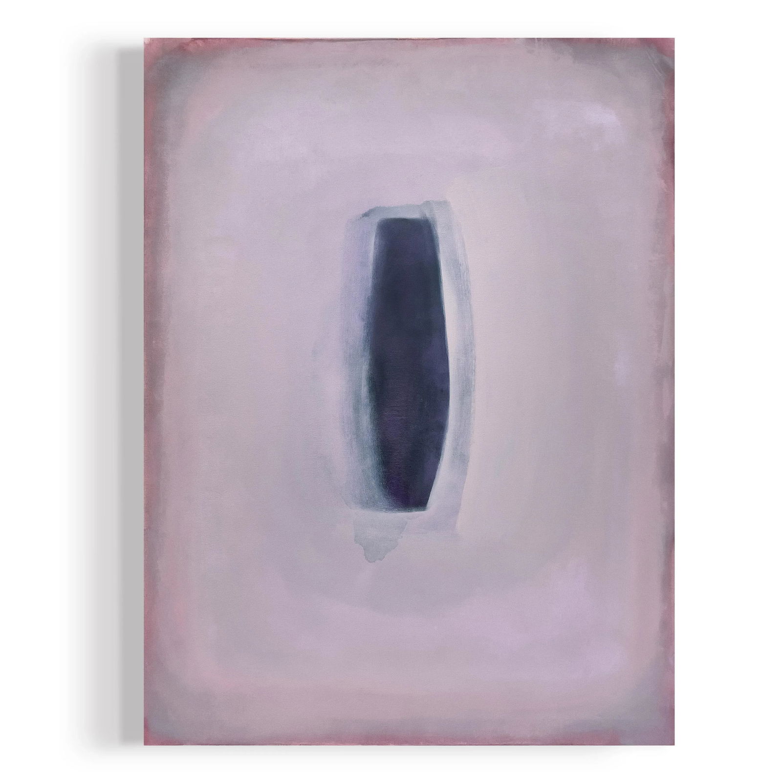 Conversation No.05 Dusty Mauve and Plum Minimalist Color Field Painting - 2