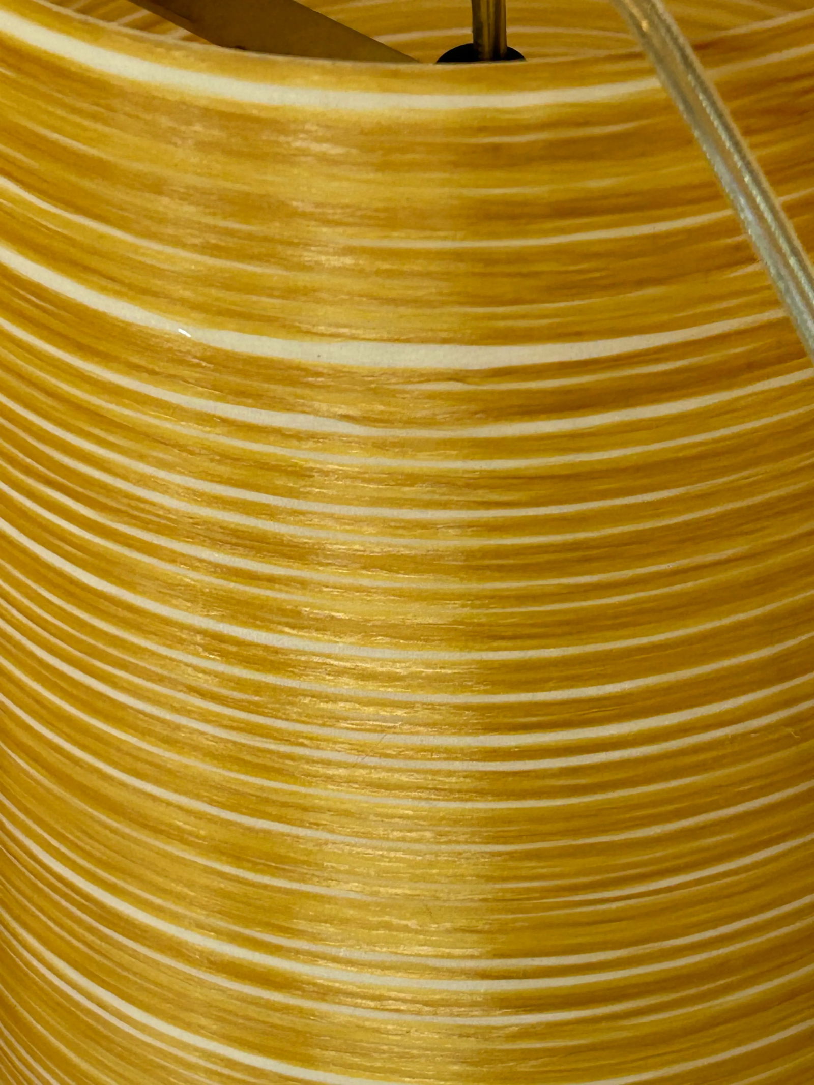 Foscarini Murano Sleek Gold & Cream Striated Fiberglass Large Pendants -Set of 3 - 11