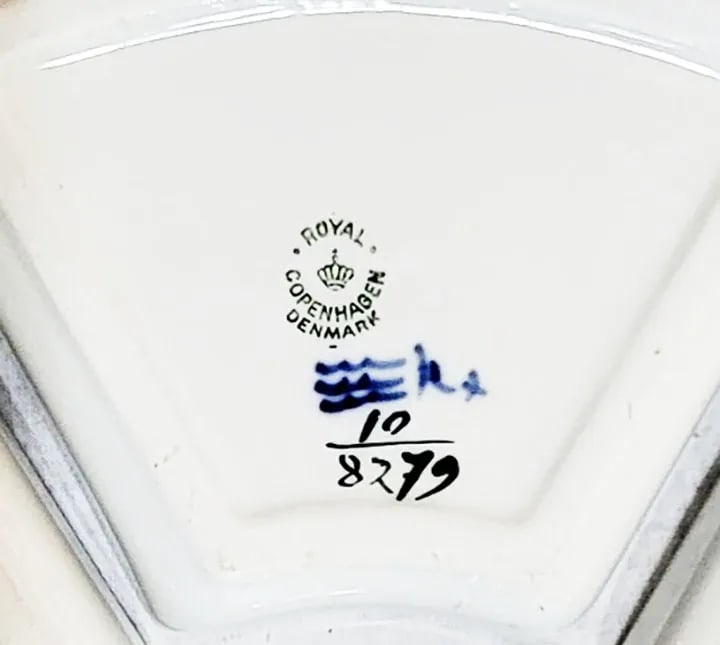 Royal Copenhagen Blue Flowers Curved Lazy Susan - 7 Pcs - 3