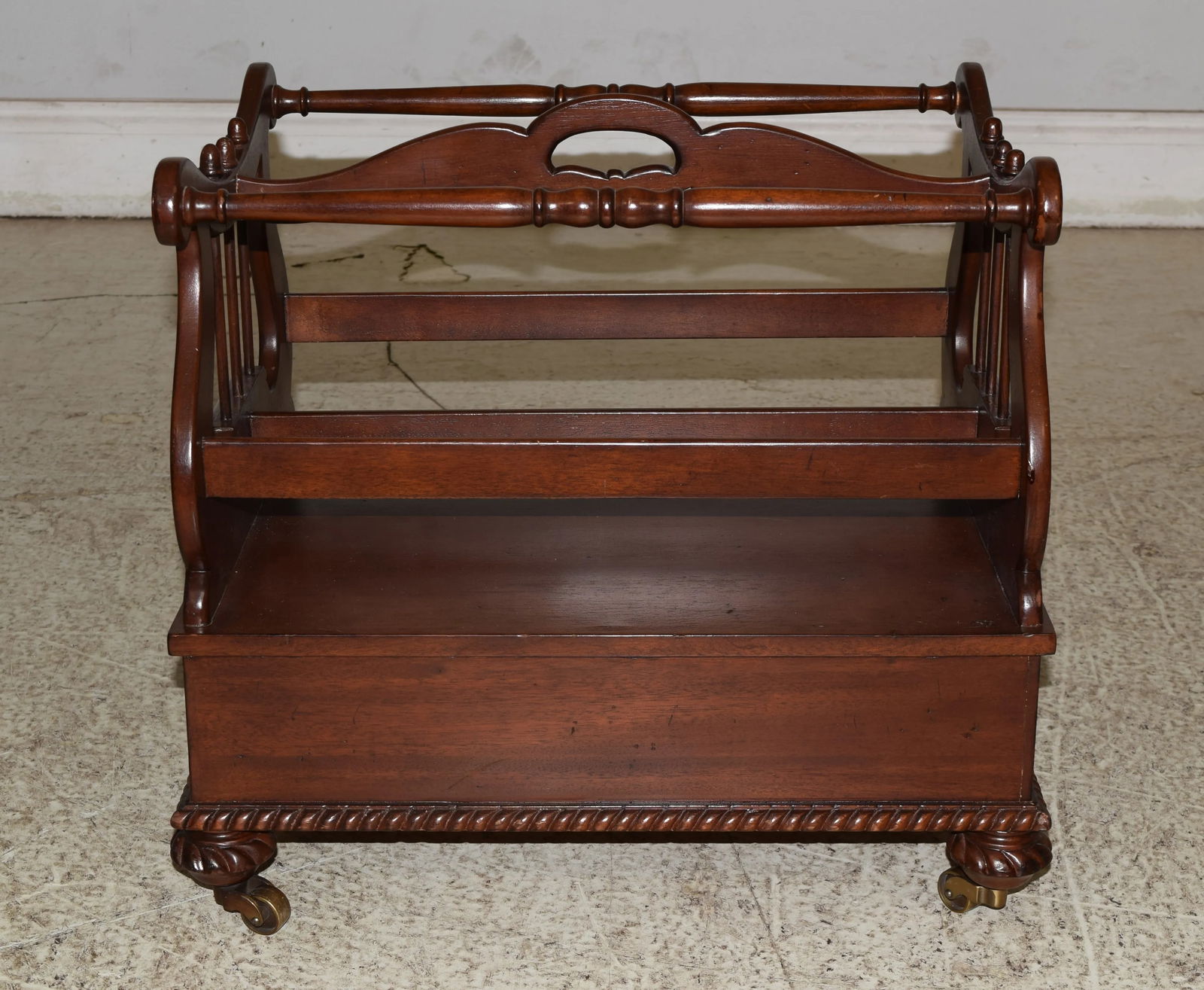 Hickory Chair Co Winterthur Mahogany Canterbury Magazine Rack - 4