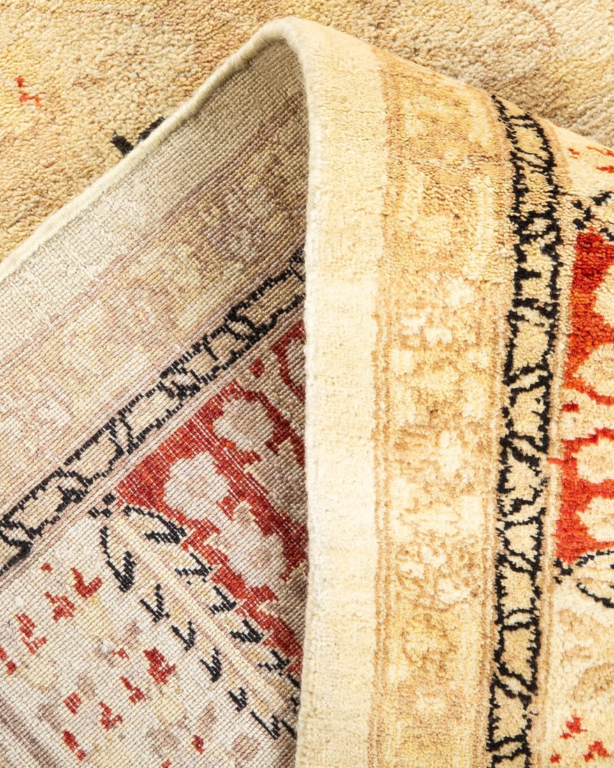 Mogul, One-of-a-Kind Hand-Knotted Area Rug - Ivory, 4' 3" x 6' 0" - 6