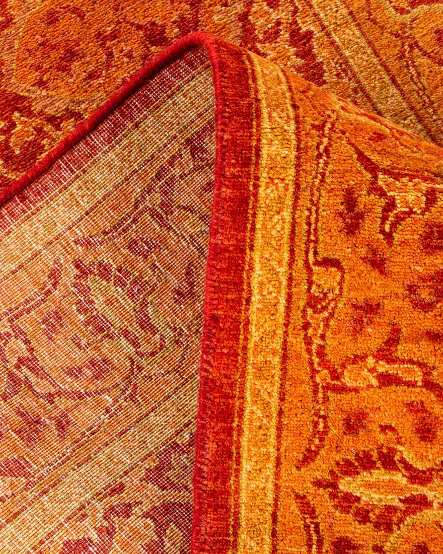 Mogul, One-of-a-Kind Hand-Knotted Runner Rug - Orange, 2' 6" x 12' 1" - 6