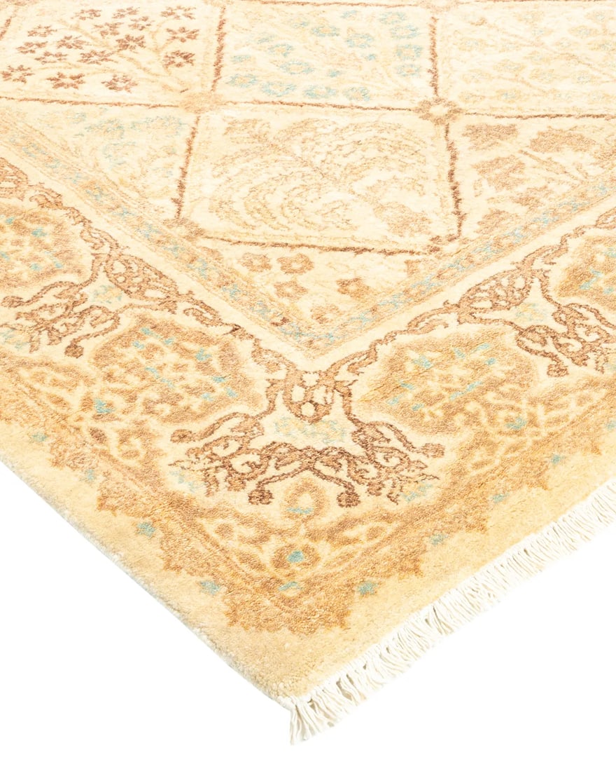 Mogul, One-of-a-Kind Hand-Knotted Area Rug - Ivory, 4' 2" x 6' 2" - 2