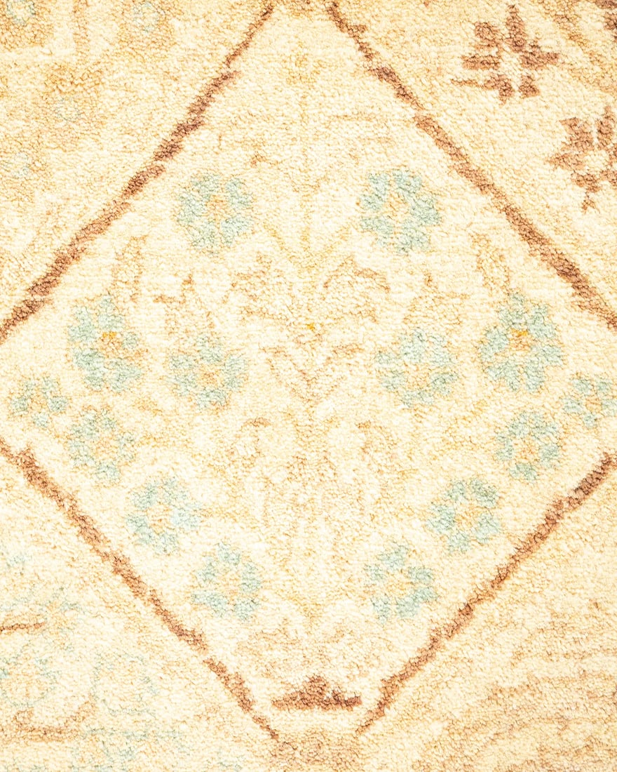 Mogul, One-of-a-Kind Hand-Knotted Area Rug - Ivory, 4' 2" x 6' 2" - 3