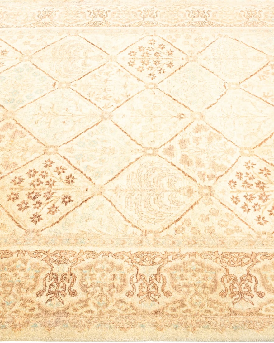 Mogul, One-of-a-Kind Hand-Knotted Area Rug - Ivory, 4' 2" x 6' 2" - 4