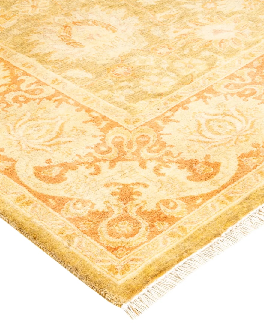 Mogul, One-of-a-Kind Hand-Knotted Area Rug - Green, 4' 7" x 6' 6" - 2