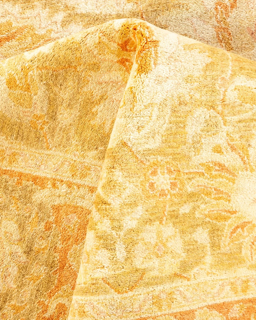 Mogul, One-of-a-Kind Hand-Knotted Area Rug - Green, 4' 7" x 6' 6" - 7