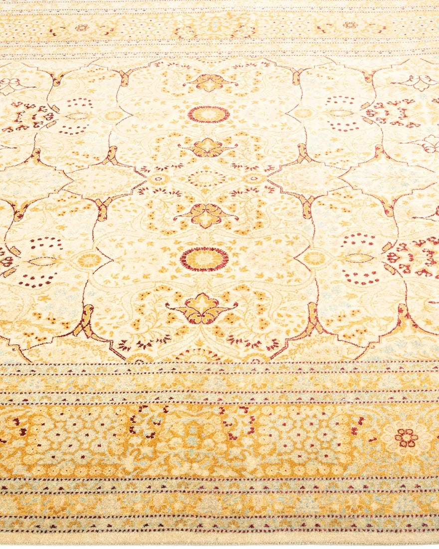 Mogul, One-of-a-Kind Hand-Knotted Area Rug - Ivory, 6' 1" x 6' 3" - 4