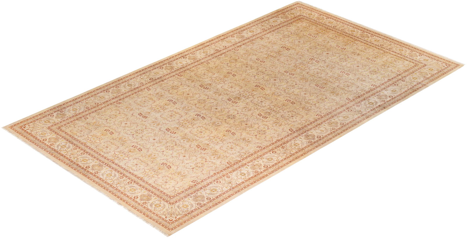 Mogul, One-of-a-Kind Hand-Knotted Runner Rug - Ivory, 9' 0" x 16' 2" - 8