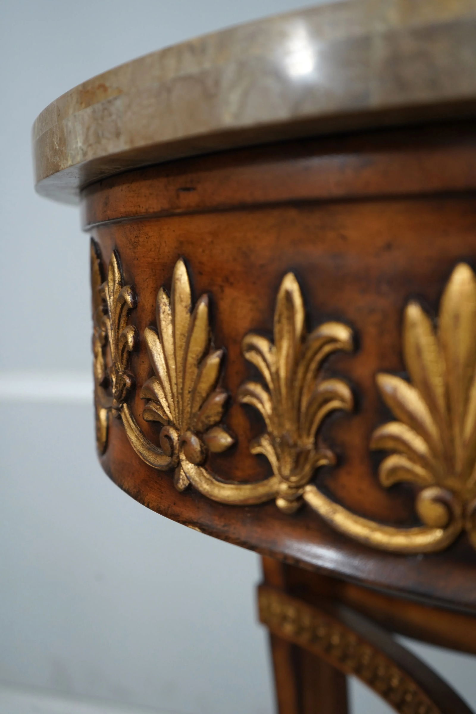 Maitland Smith Neoclassical Marble Top Pedestal - 8