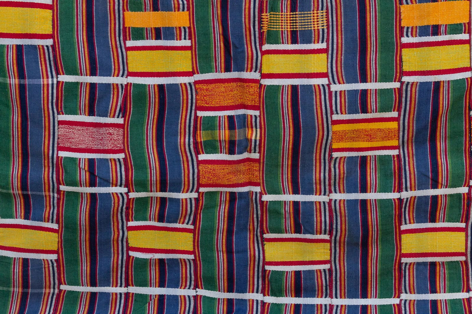 Extraordinary Asante Woven Kente Cloth - 5