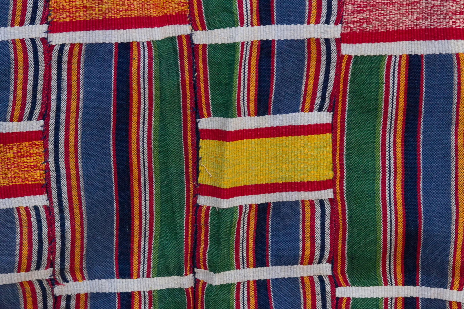 Extraordinary Asante Woven Kente Cloth - 6