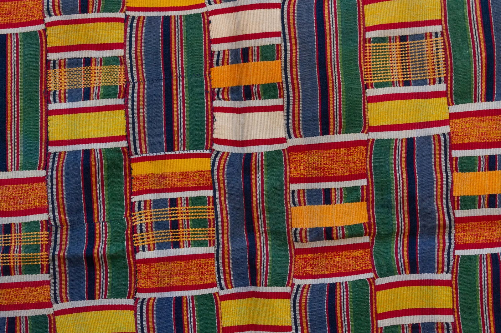 Extraordinary Asante Woven Kente Cloth - 7