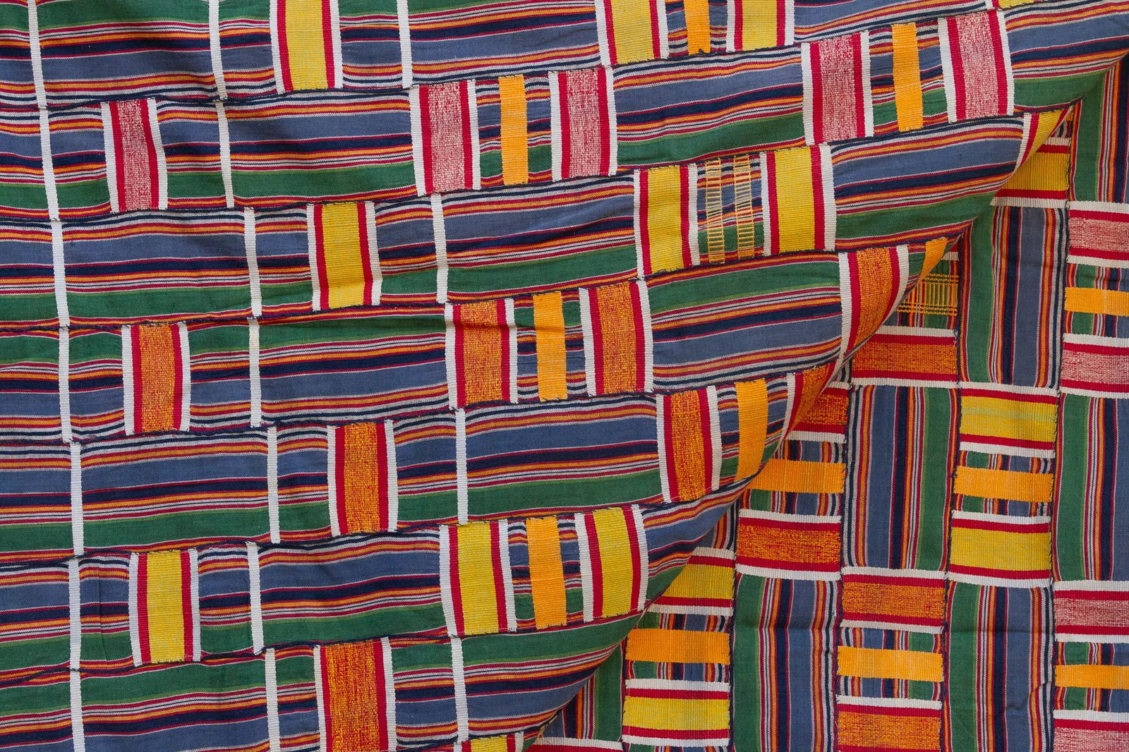 Extraordinary Asante Woven Kente Cloth - 8