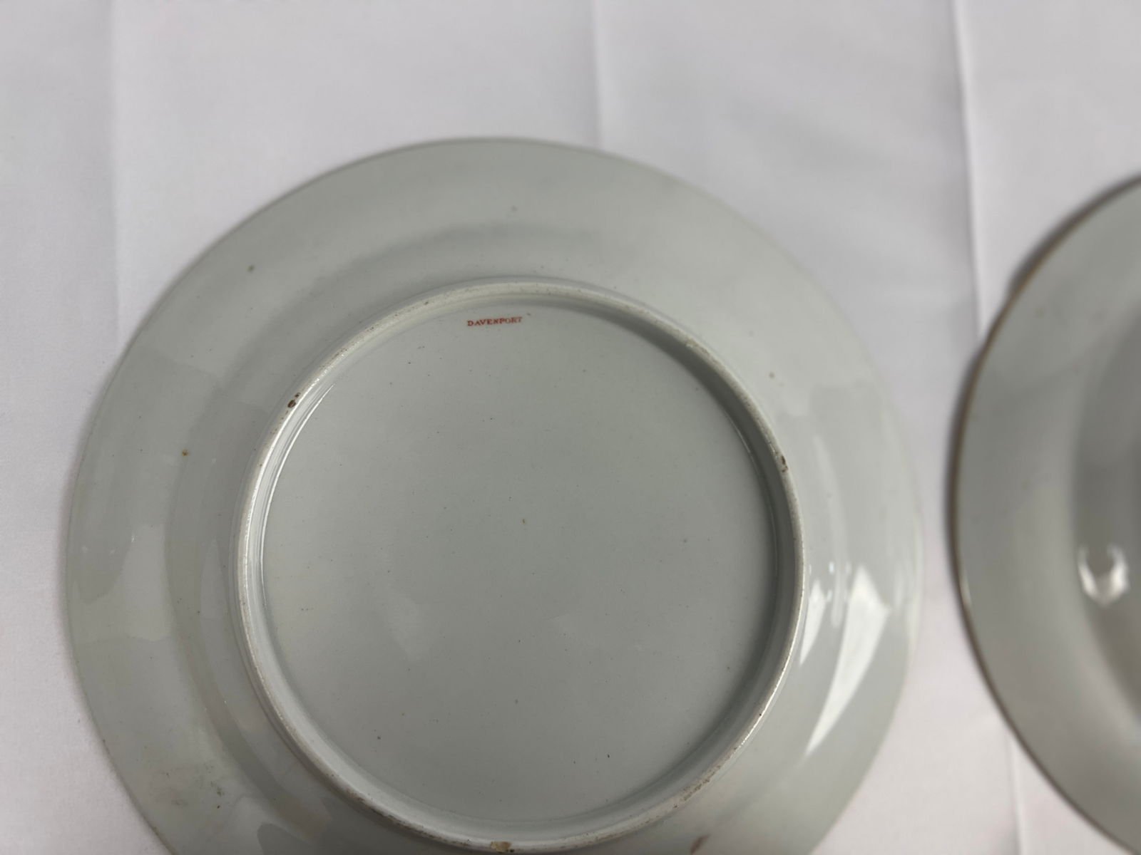 Pair, Early 19th Century Davenport Armorial Porcelain 9" Plates - 6