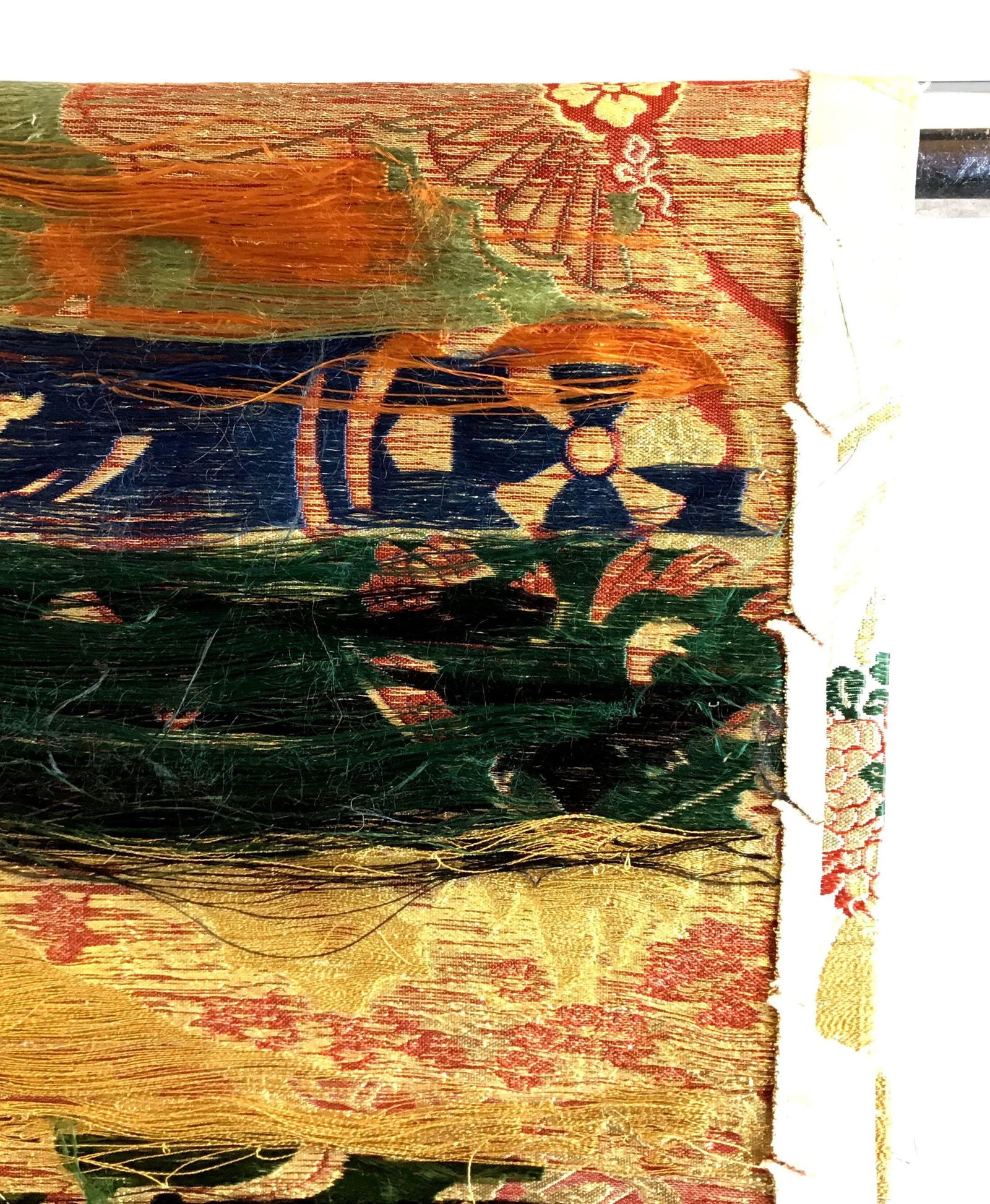 Vintage Pure Silk Jacquard Woven Fabric for Japanese Kimono - 8