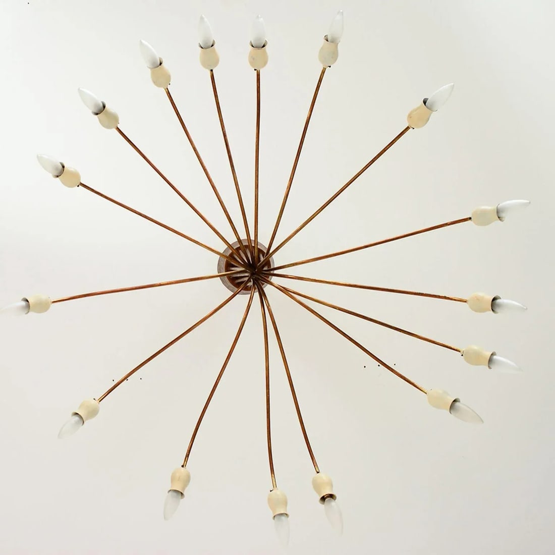 1950s Italian 16 Arm Sculptural Chandelier After Angelo Lelii Arredoluce - 6