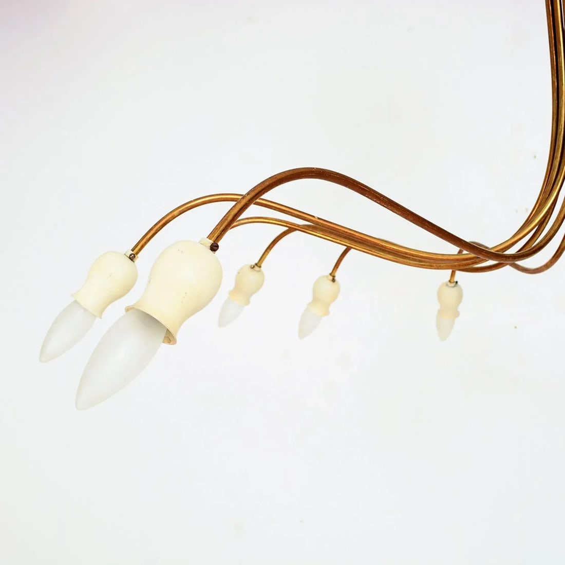 1950s Italian 16 Arm Sculptural Chandelier After Angelo Lelii Arredoluce - 8