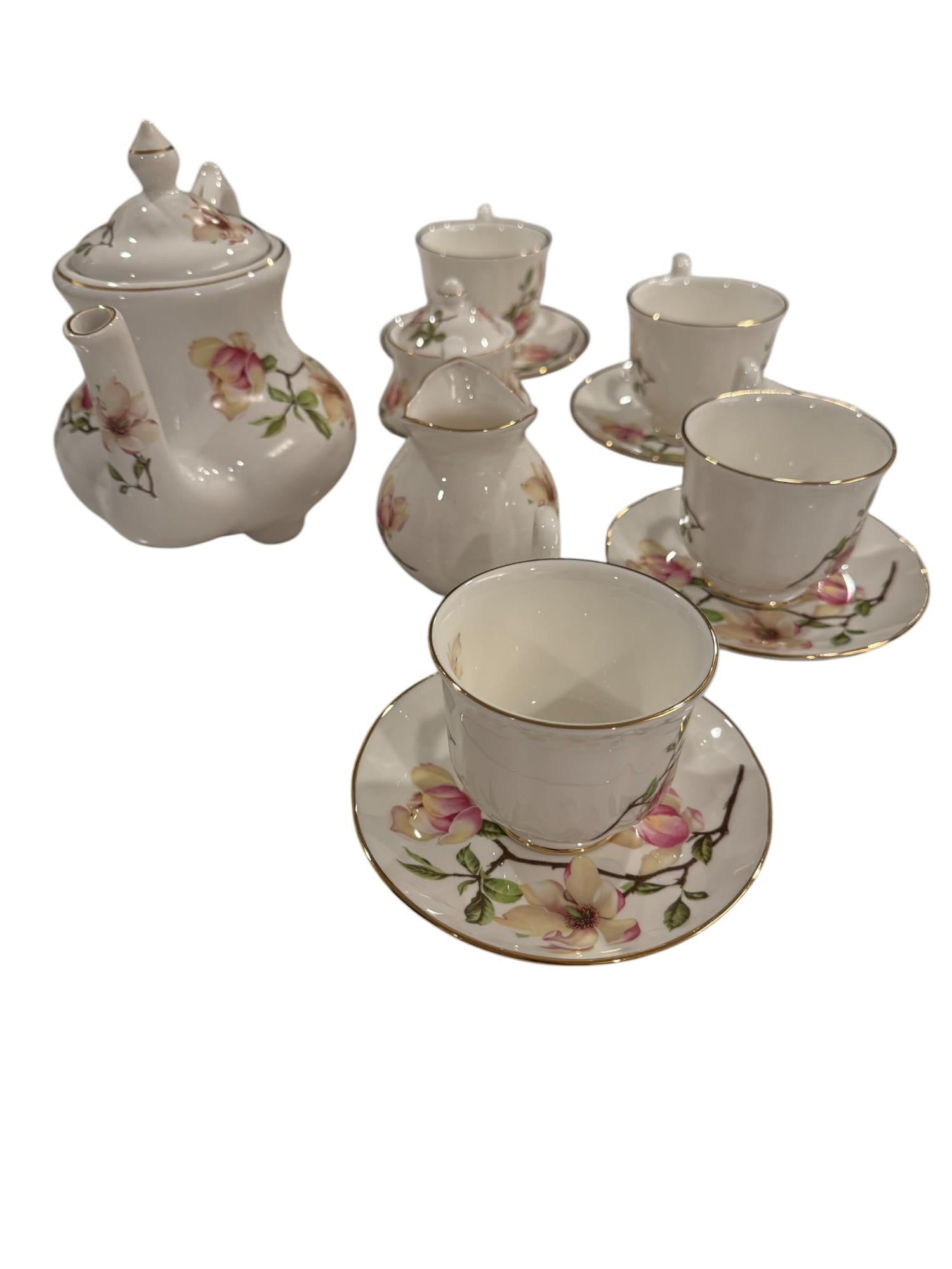 Mid 20th Century Fine English China Staffordshire Collection Tea Set- 11 Pieces - 3