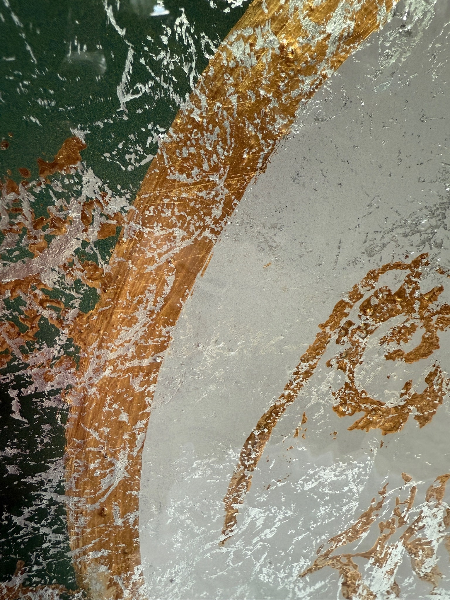 Late 20th Century Tony Evans Painted Art Glass Decorative Plate - 3