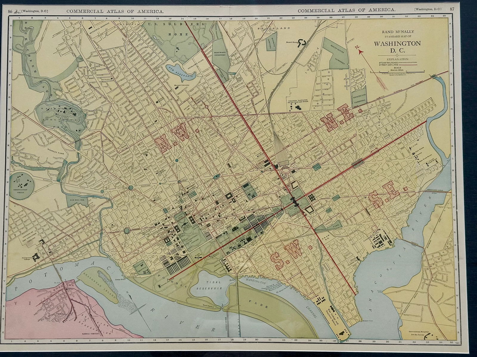 Washington, Dc, Original Engraving by McNally, 1897 - 2