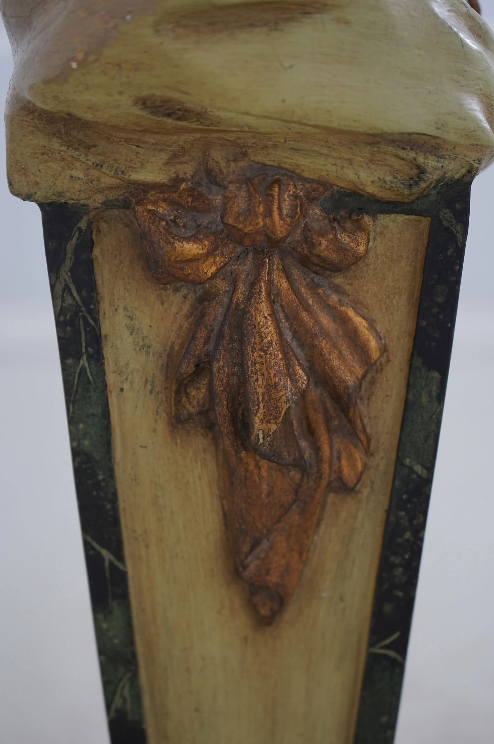 Italian Regency Goat Head Carved Polychrome Pedestal - 10