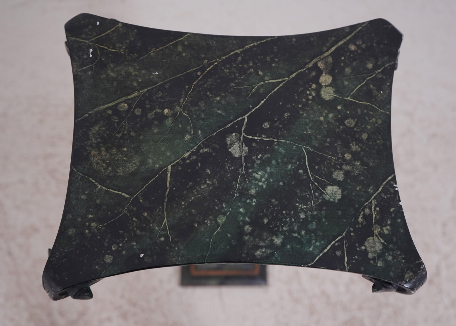 Italian Regency Goat Head Carved Polychrome Pedestal - 3