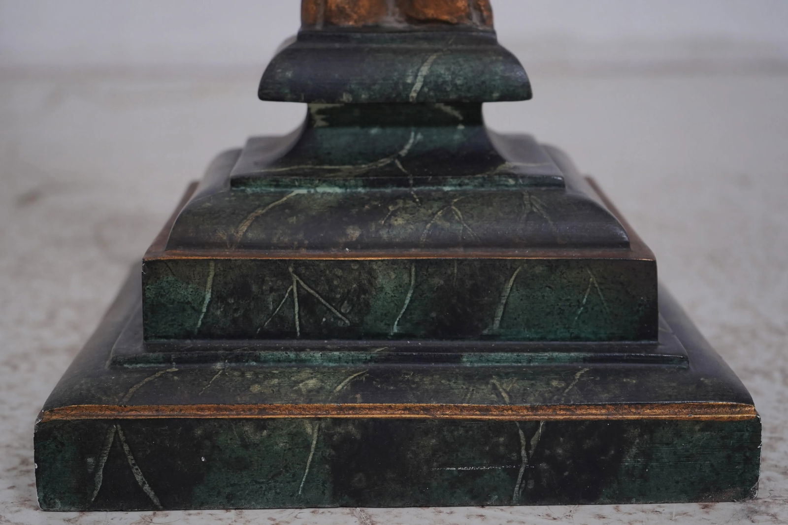 Italian Regency Goat Head Carved Polychrome Pedestal - 6