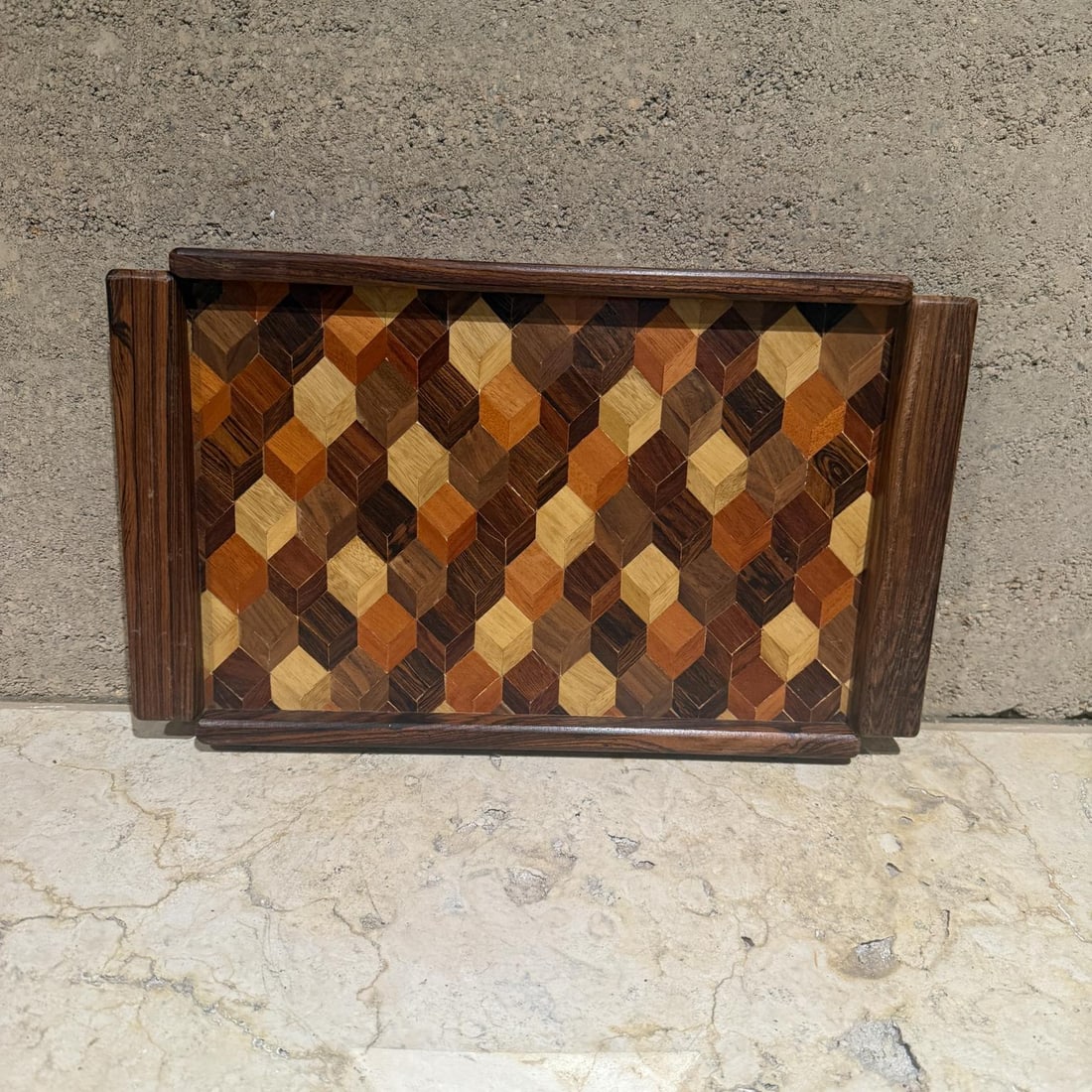 Mid-Century Modern Don Shoemaker SeÃ±al Service Tray Exotic Wood - 2