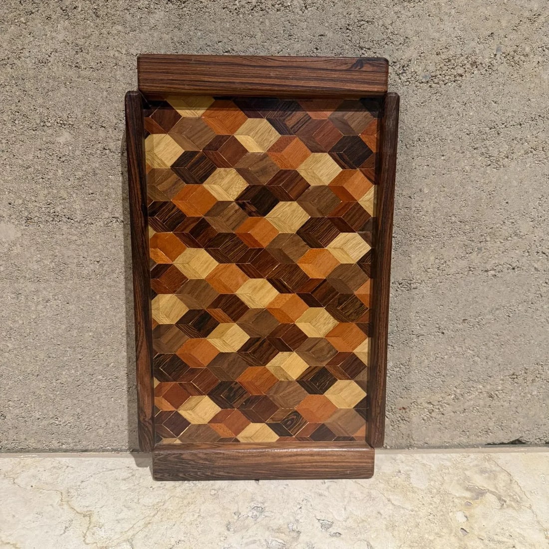 Mid-Century Modern Don Shoemaker SeÃ±al Service Tray Exotic Wood - 5