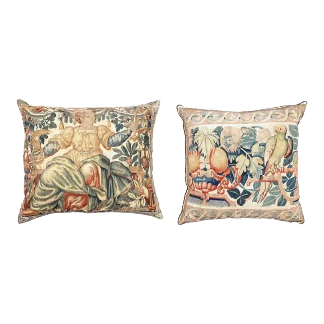Pair of 17th Century Flemish Tapestry Pillows (1 of 8)