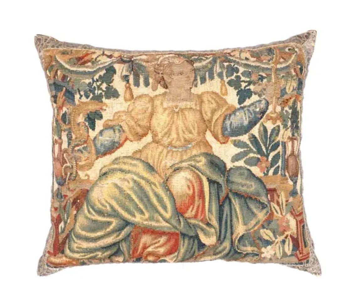 Pair of 17th Century Flemish Tapestry Pillows - 2