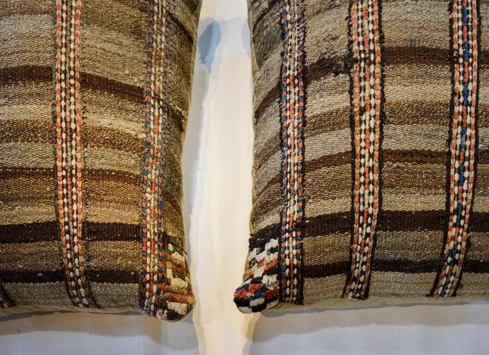Antique Gabbeh Kilim Pillows - a Pair - 6