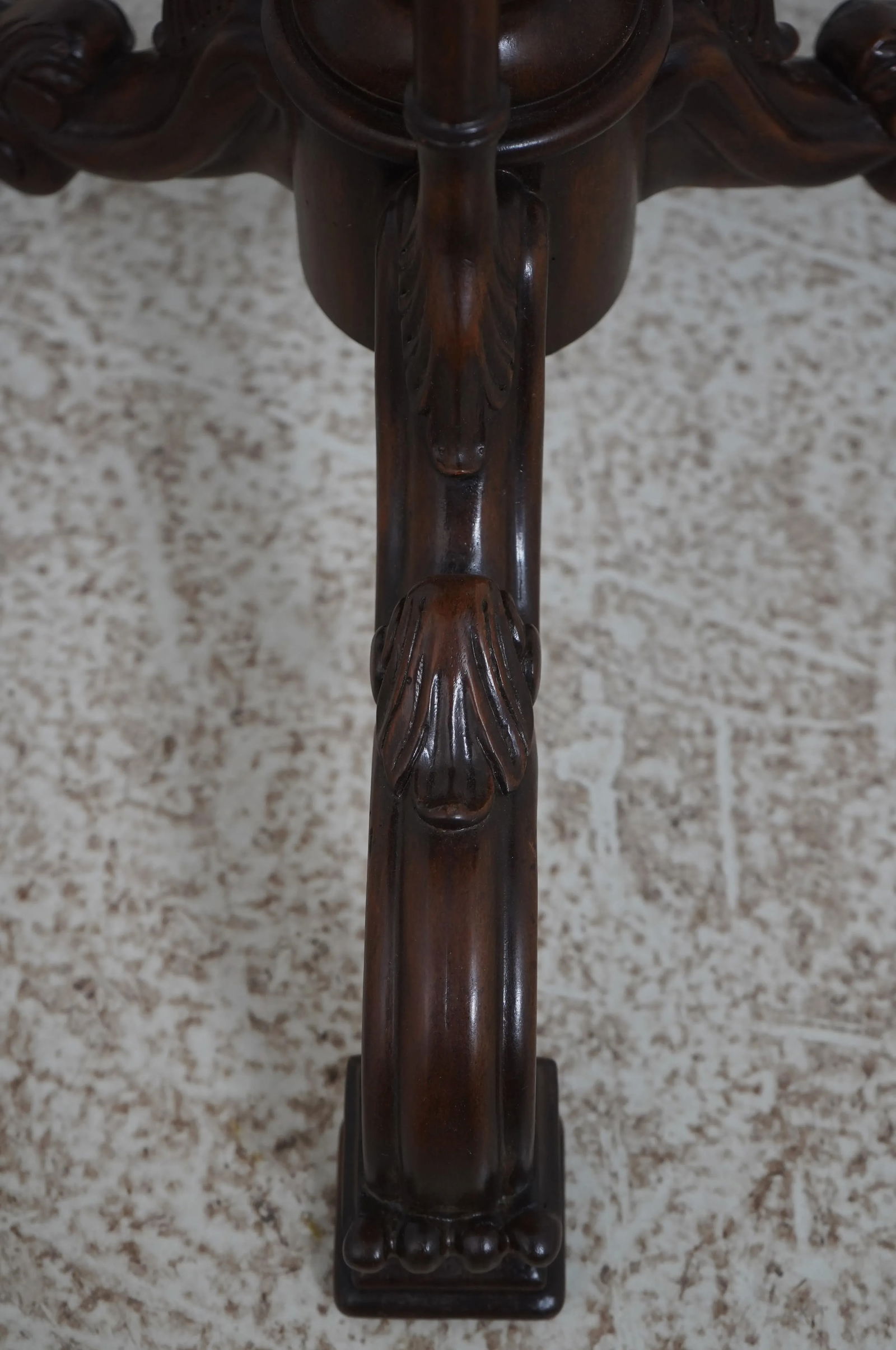 Maitland Smith Baroque Style Mahogany Pedestal Table - 8