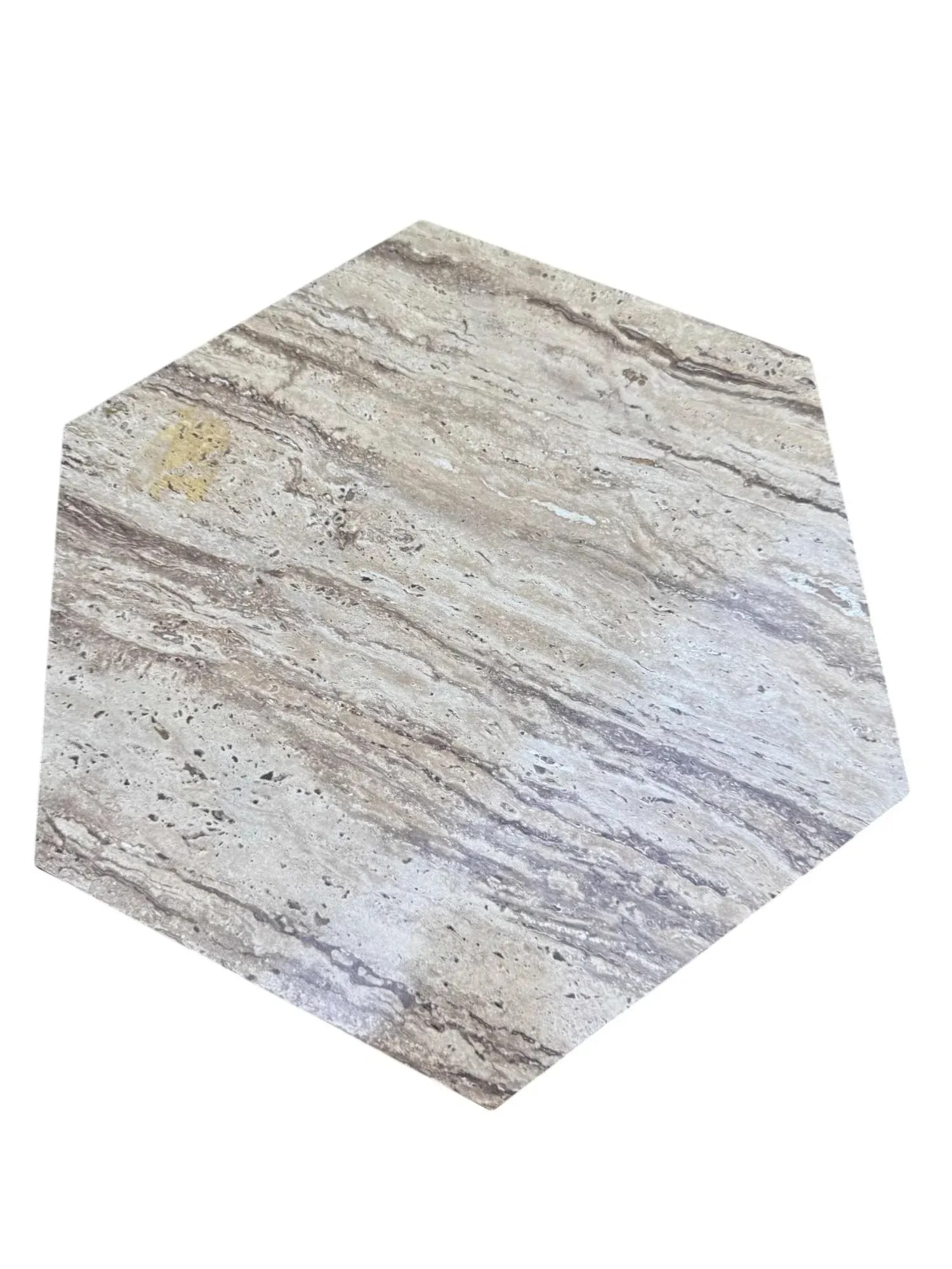 Mid 20th Century Postmodern Faux Travertine Laminate Pedestals - A Pair - 10