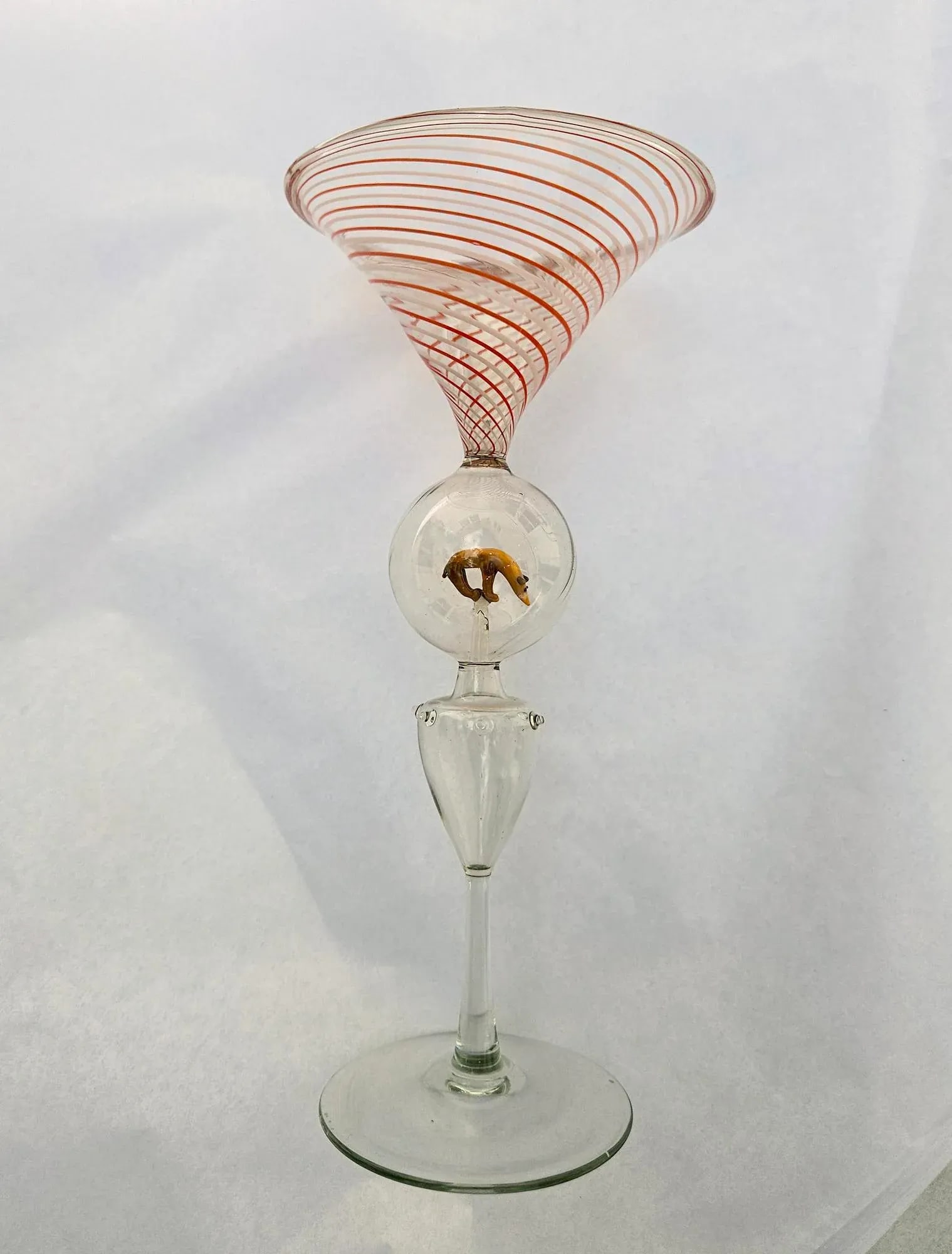 Bimini Martini Cocktail Glasses With Animals- Set of Four, Circa 1925-35 - 11