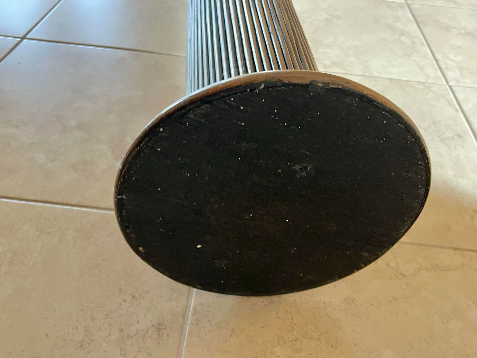 1970's Pencil Reed Palm Beach Crespi Style Pedestal - 4