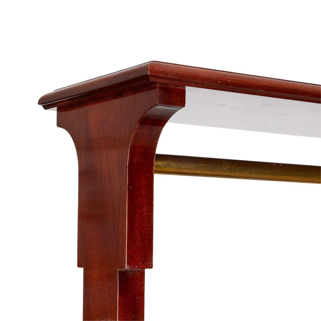 Custom Mahogany and Brass Coat Rack - 2