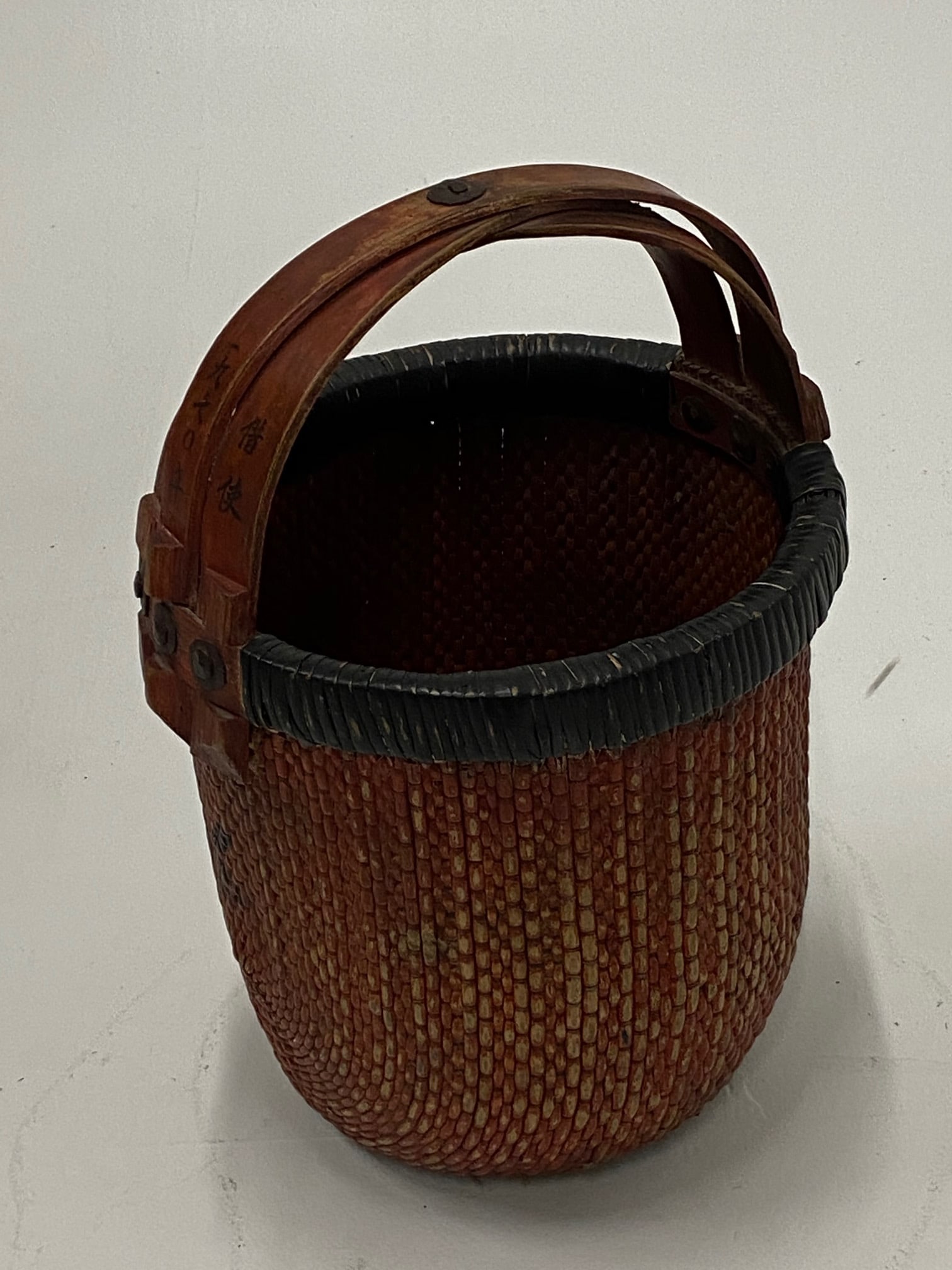 Chinese Woven Rattan Market Basket - 12
