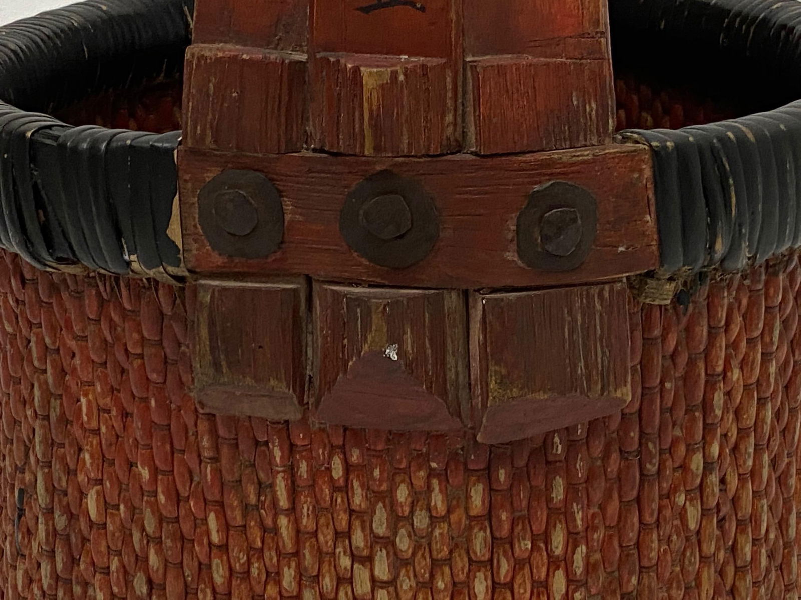 Chinese Woven Rattan Market Basket - 5