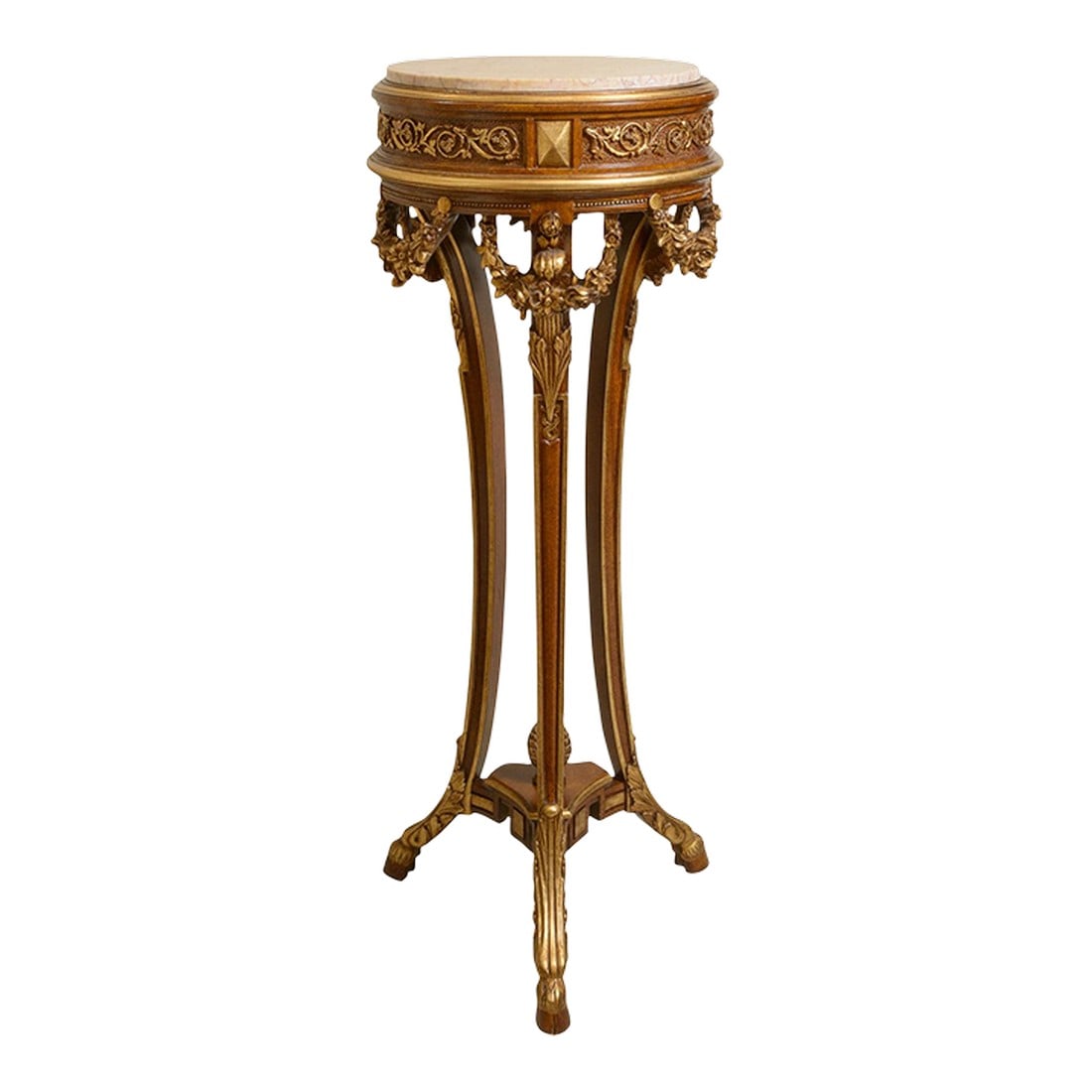 Marble Top Gold Display Pedestal (1 of 8)
