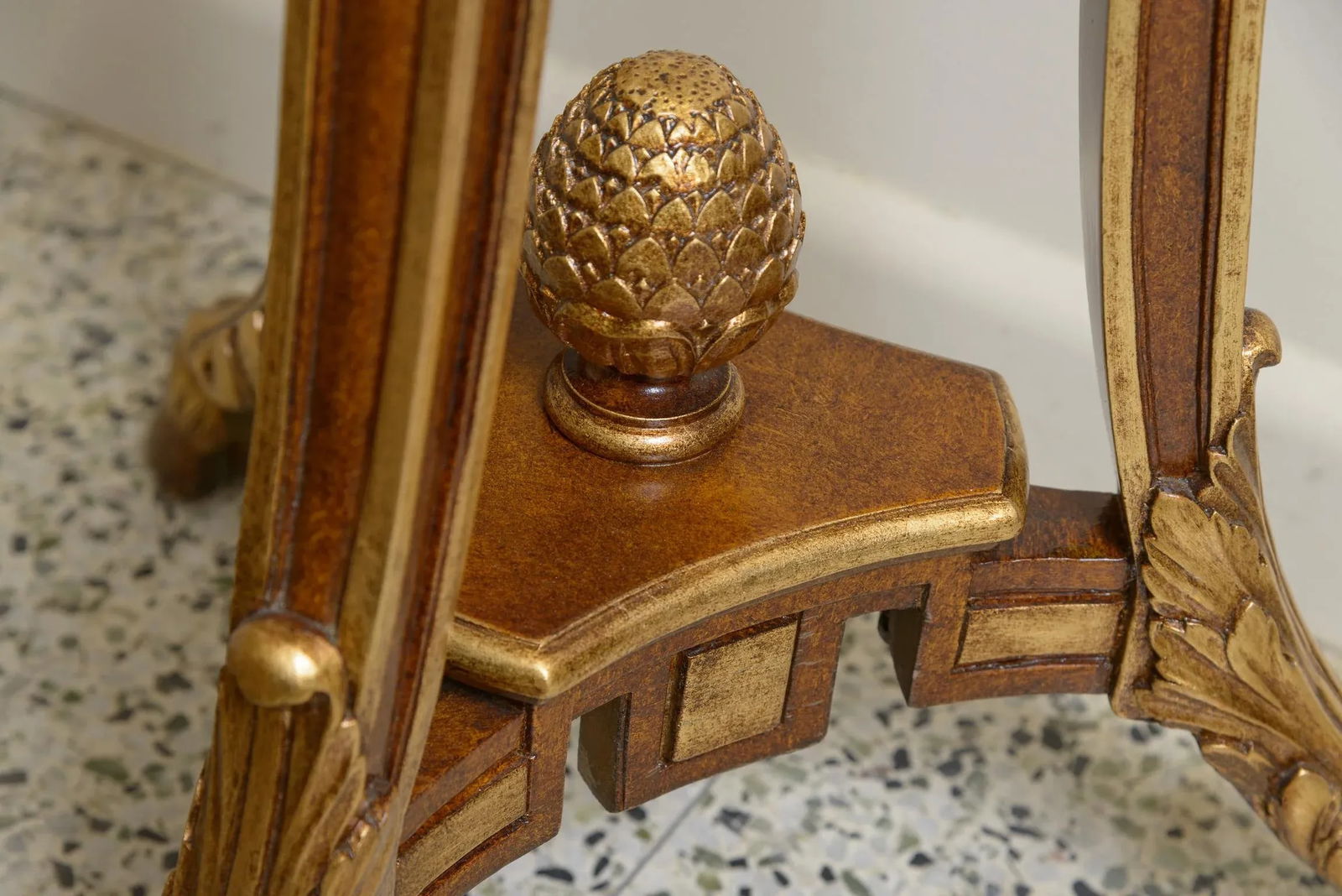 Marble Top Gold Display Pedestal - 6