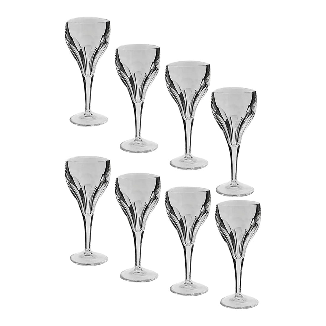 Villeroy & Boch Milano Pattern Crystal Water Goblets - Set of 8 (1 of 2)