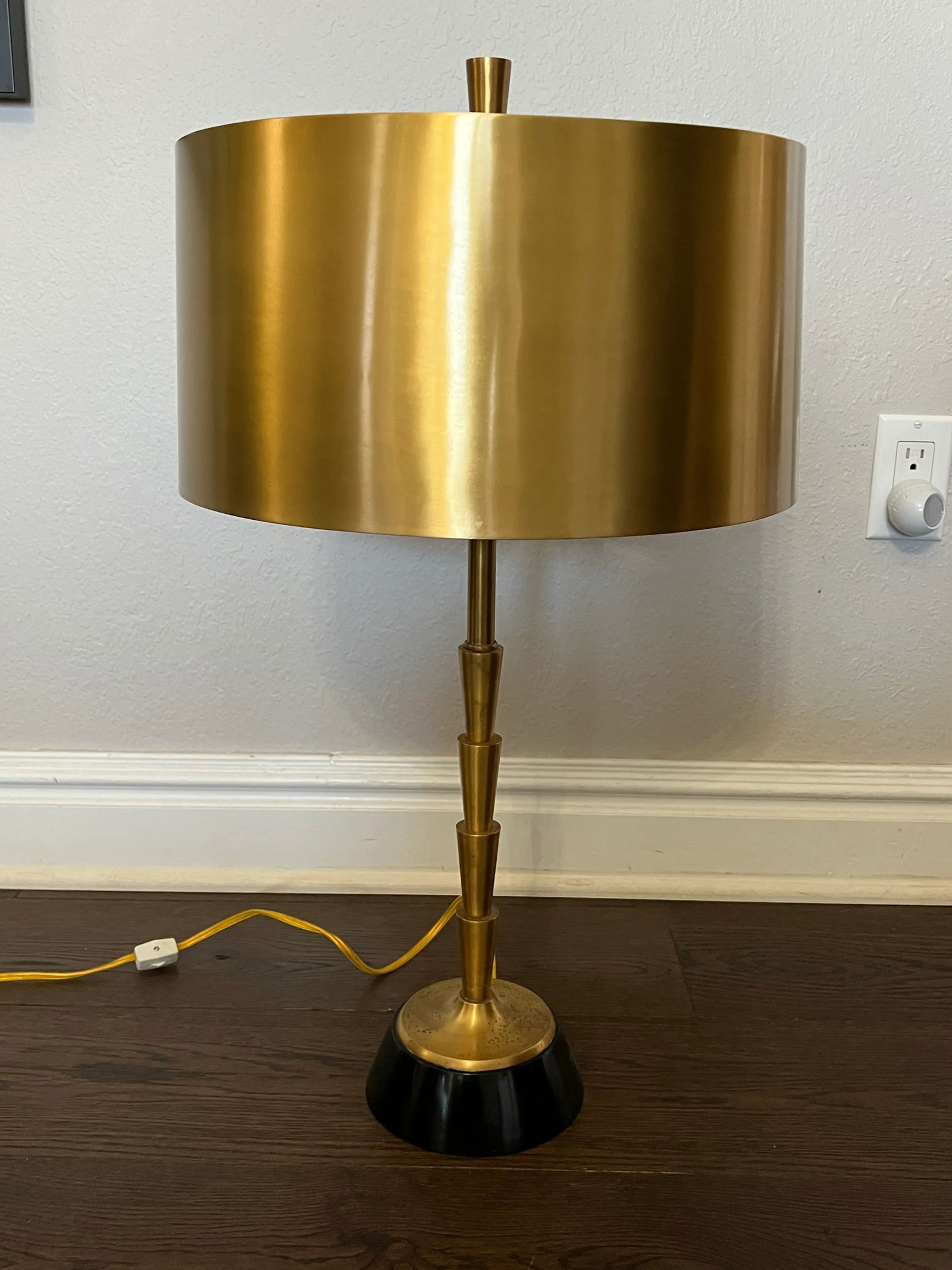 Global Views Brass Lamp With Brass Shade - 2