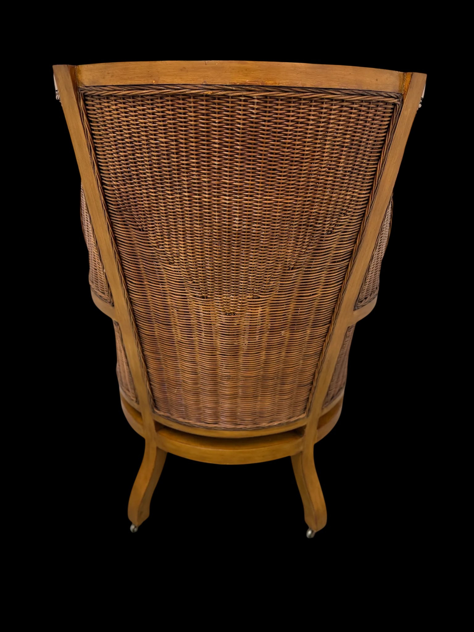 Ralph Lauren Wicker Wingback Chair - A Pair - 10