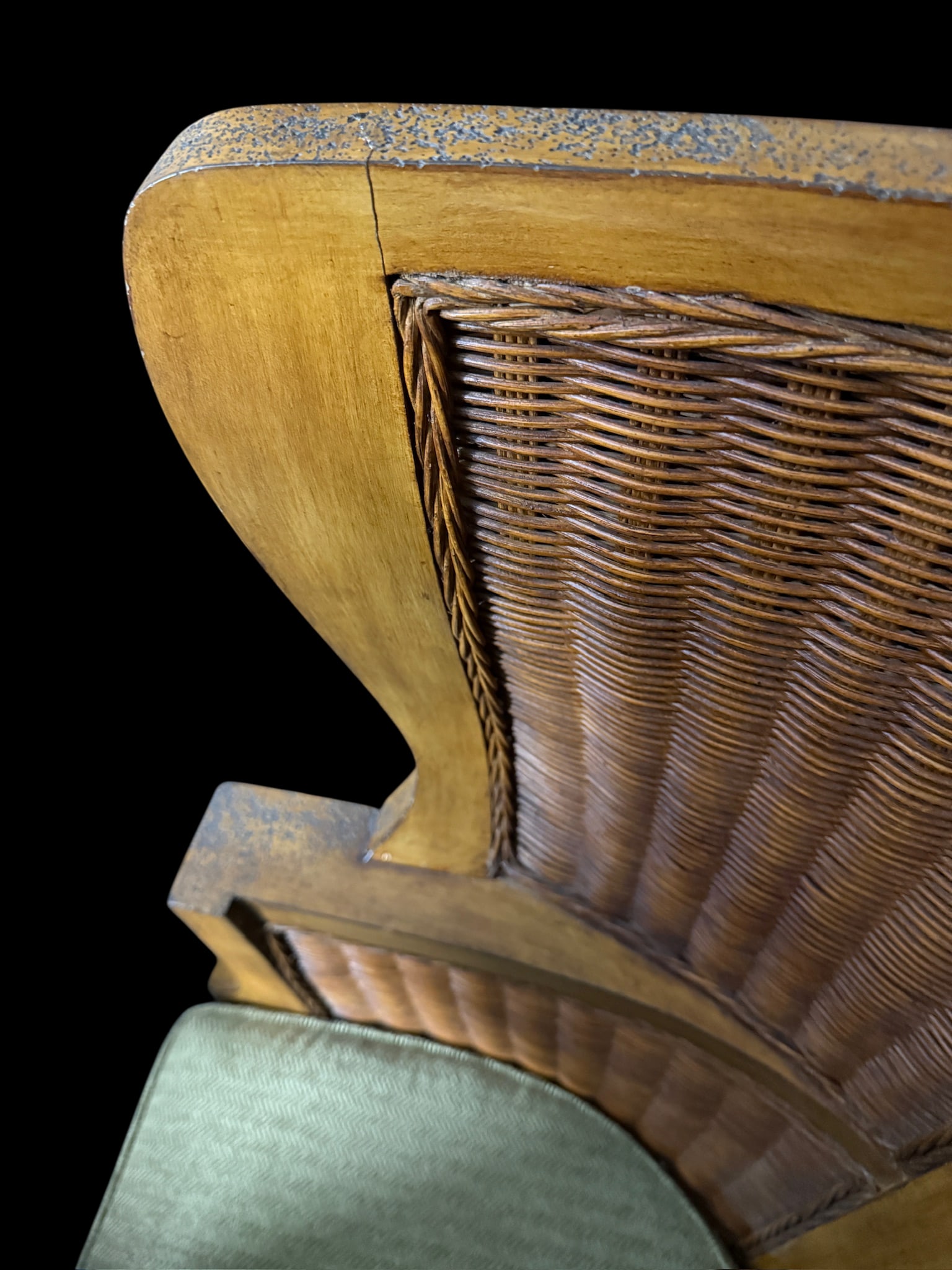 Ralph Lauren Wicker Wingback Chair - A Pair - 17