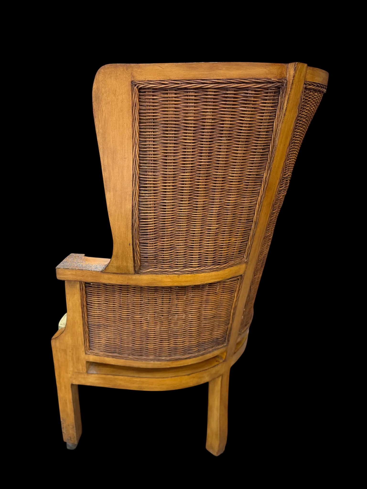 Ralph Lauren Wicker Wingback Chair - A Pair - 4