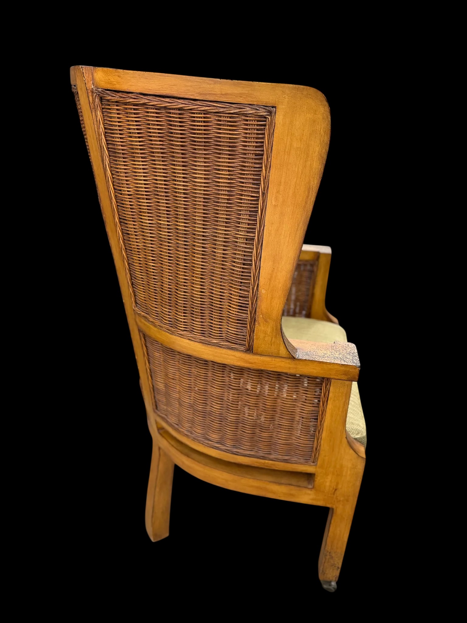 Ralph Lauren Wicker Wingback Chair - A Pair - 5