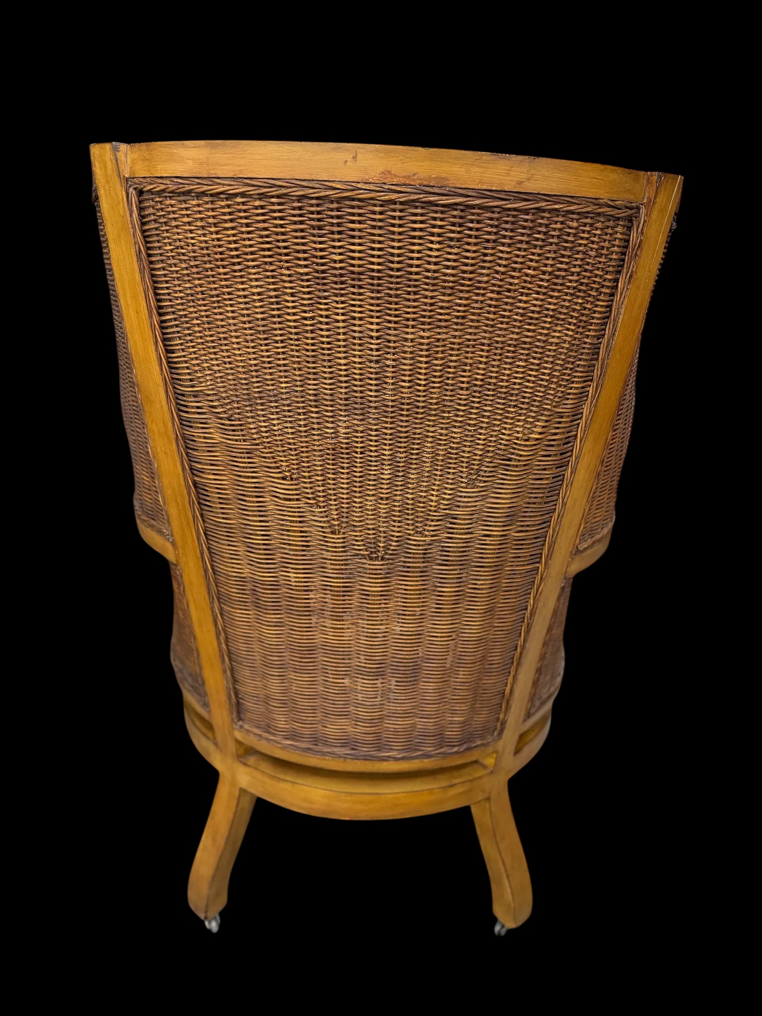 Ralph Lauren Wicker Wingback Chair - A Pair - 6